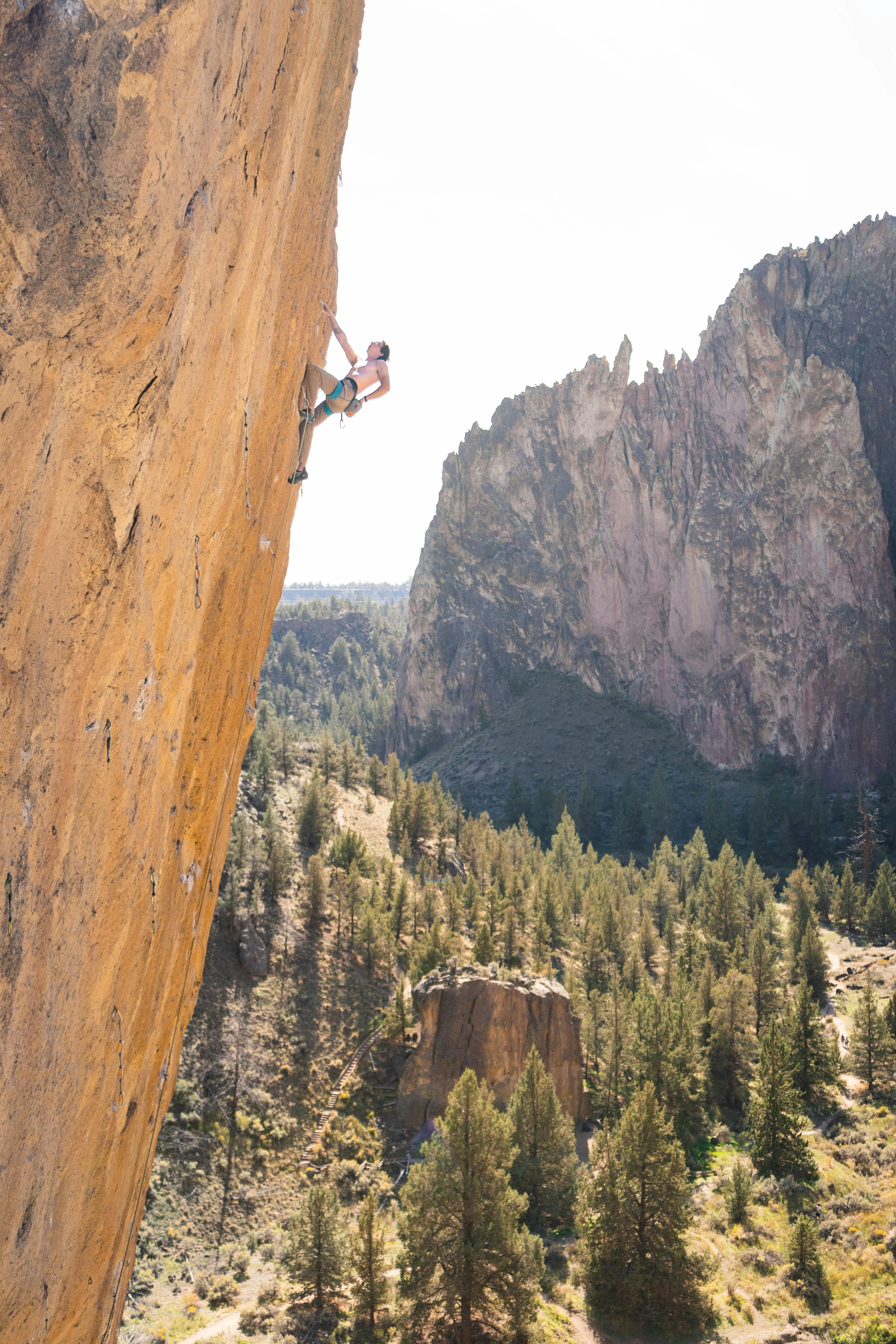 climber at smith rock