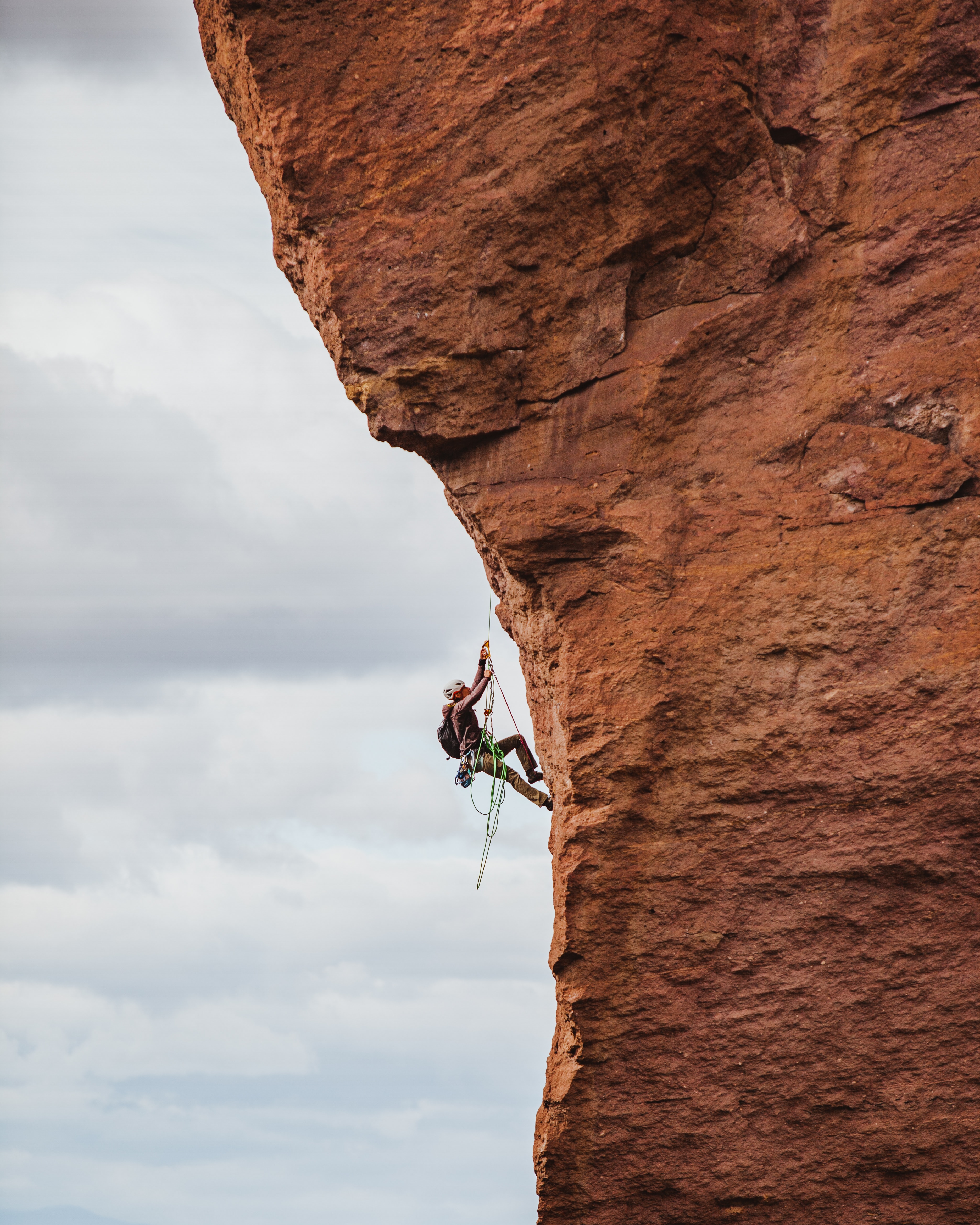 climber on sandstone